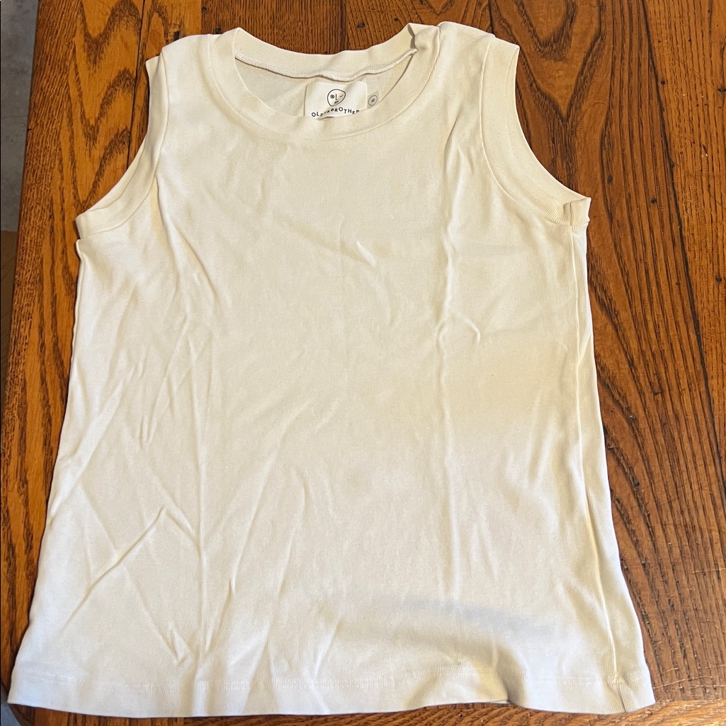Olderbrother Cream Sleeveless Top Xs